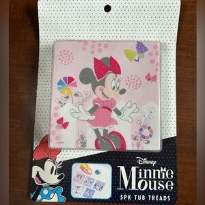 NWT Disney Minnie Mouse anti slip pack of 5 bath tub treads safety